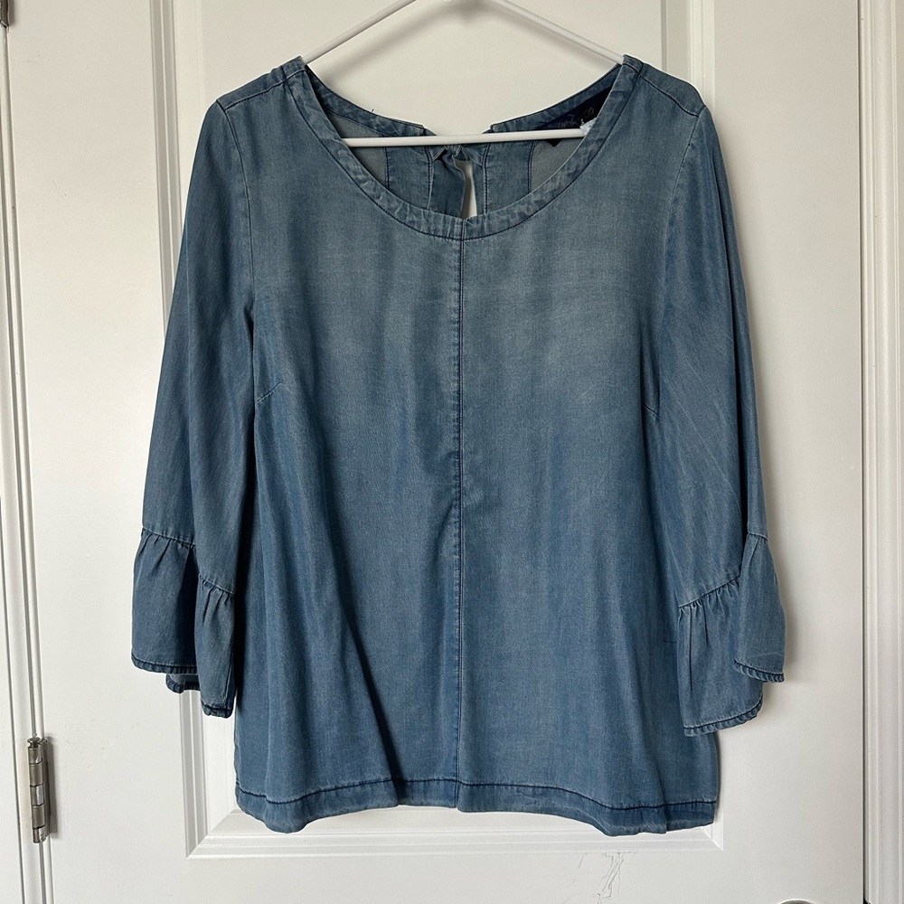 Blue Rain chambray top